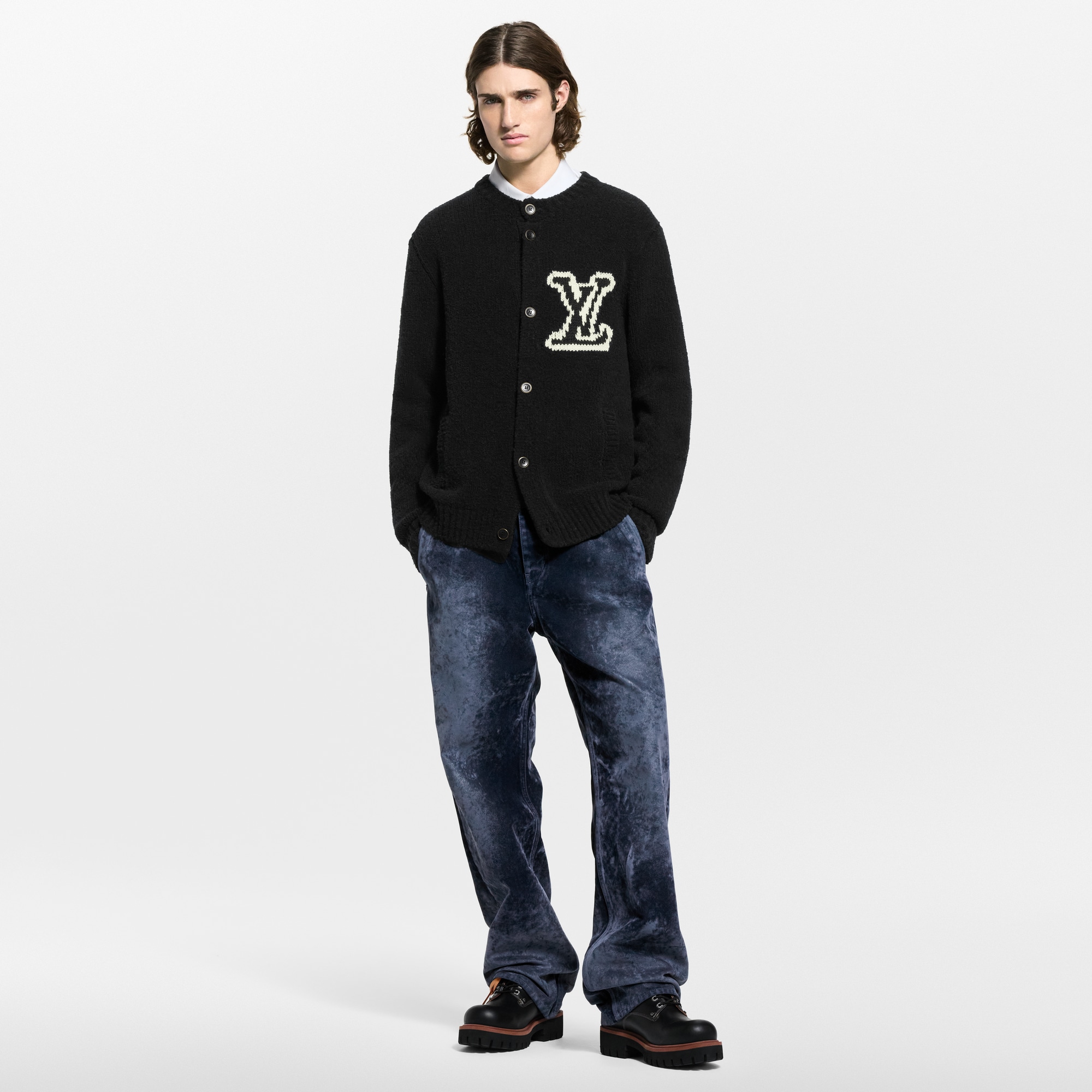 Chunky Intarsia Signature Cardigan - Ready-to-Wear | LOUIS VUITTON